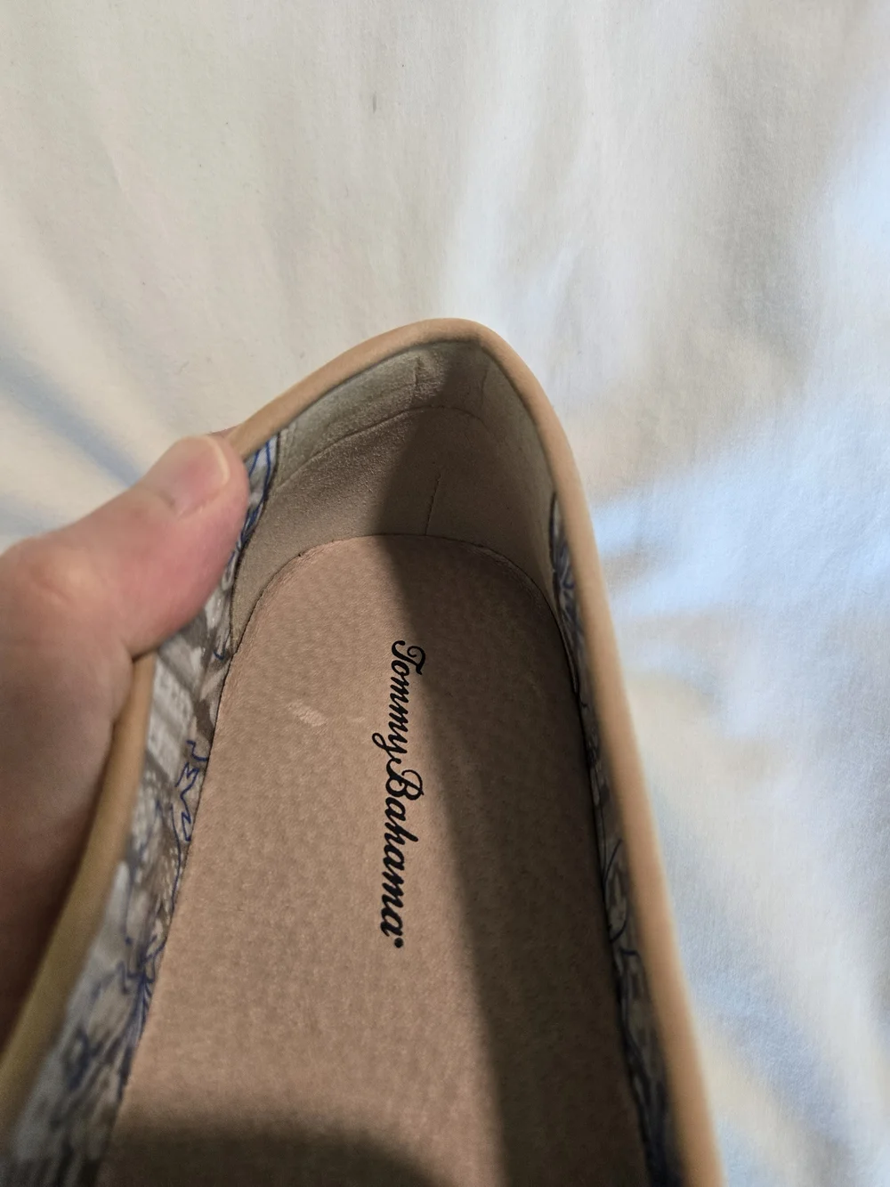 Tommy Bahama Taormina Loafers Canvas Linen Men's 10 Leather Trim Slip On